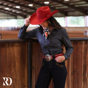 CHARCOAL PERFORMANCE RODEO SHIRT (ADULT)
