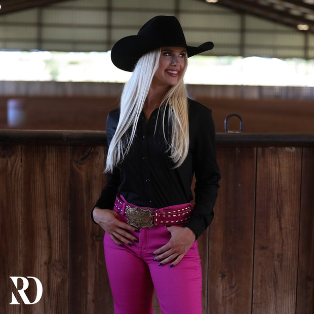 BLACK PERFORMANCE RODEO SHIRT