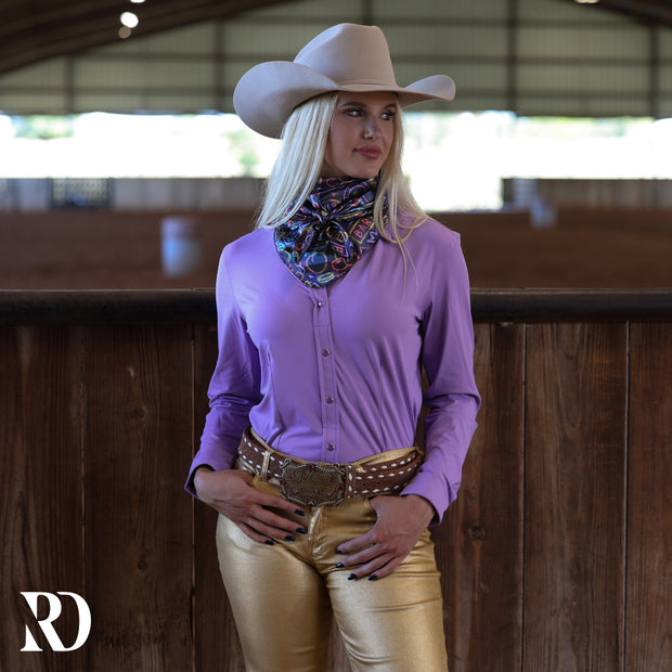 LAVENDER SOLID PERFORMANCE RODEO SHIRT