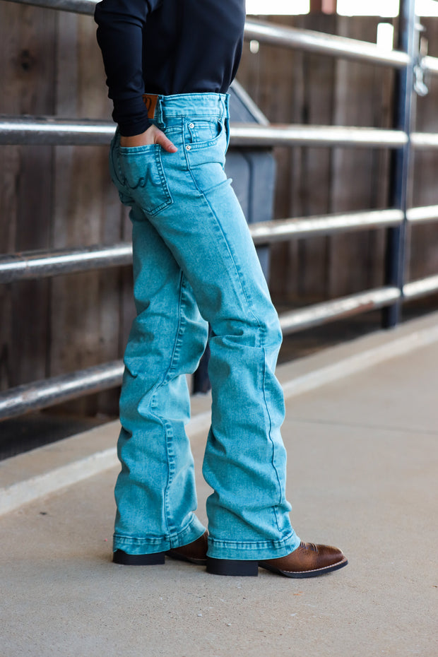 Product Name: Ranch Dress'n Girls' Cattle Drive Medium Wash Mid Rise  Bootcut Jeans