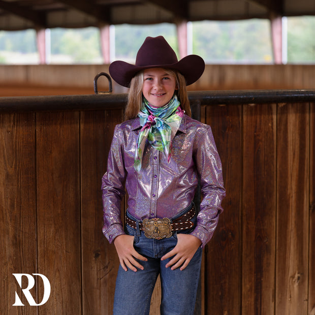 *YOUTH* LAVENDER SPARKLE PERFORMANCE SHIRT