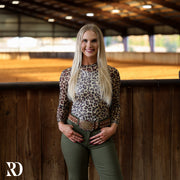 LEOPARD MESH LAYERING TOP