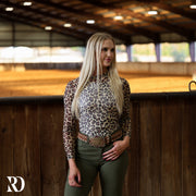 LEOPARD MESH LAYERING TOP