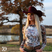 WILD HORSES MESH LAYERING TOP