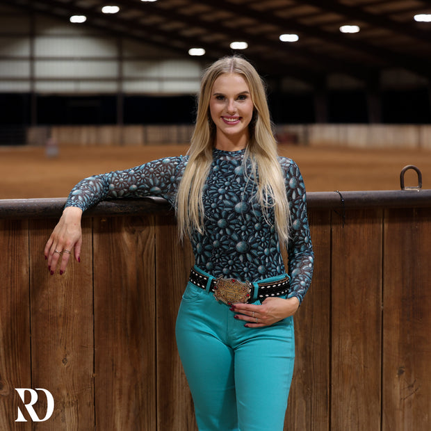 SQUASH BLOSSOM MESH LAYERING TOP