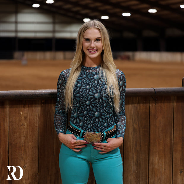 SQUASH BLOSSOM MESH LAYERING TOP