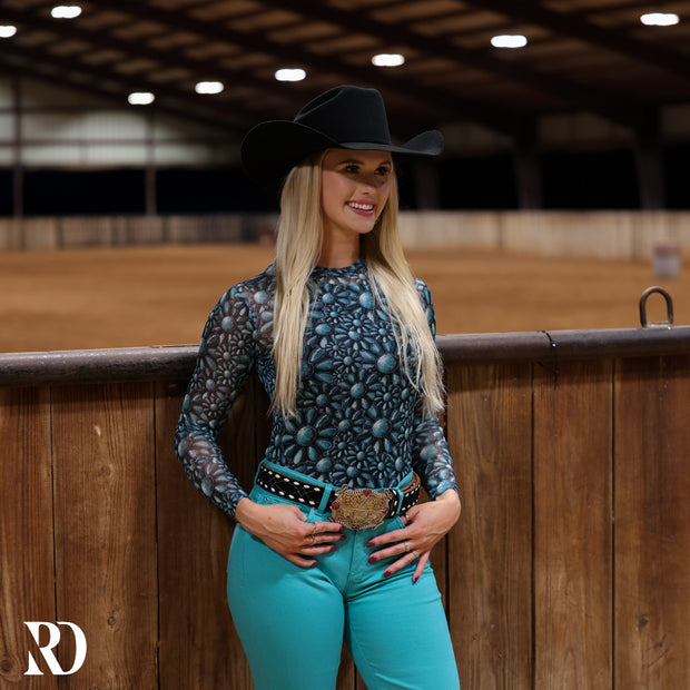 SQUASH BLOSSOM MESH LAYERING TOP