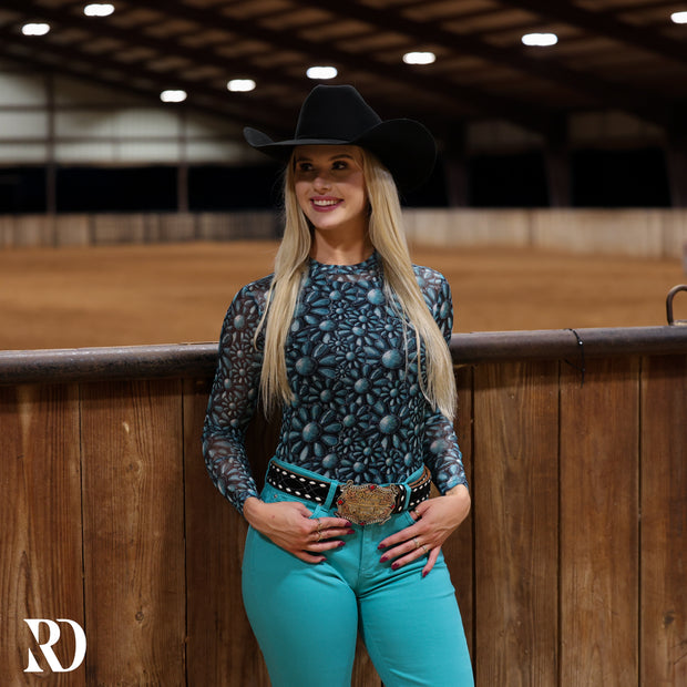 SQUASH BLOSSOM MESH LAYERING TOP