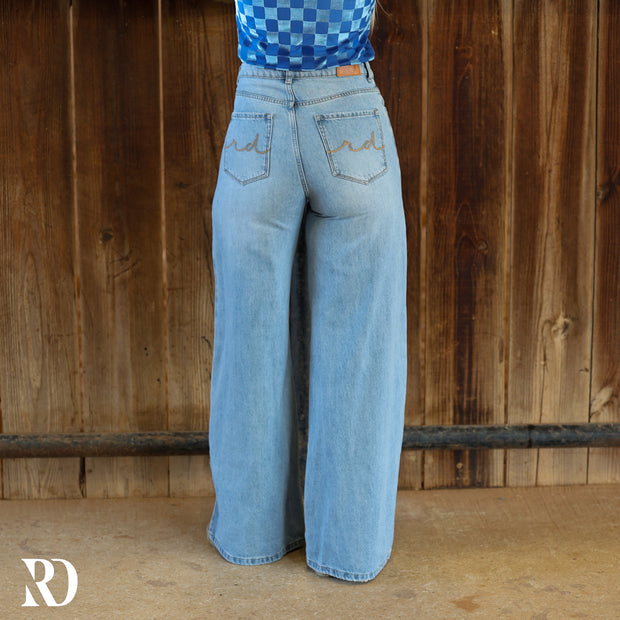 AVA WIDE LEG - LIGHT WASH