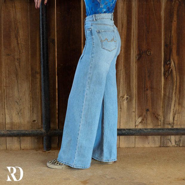 AVA WIDE LEG - LIGHT WASH