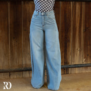 AVA WIDE LEG - LIGHT WASH