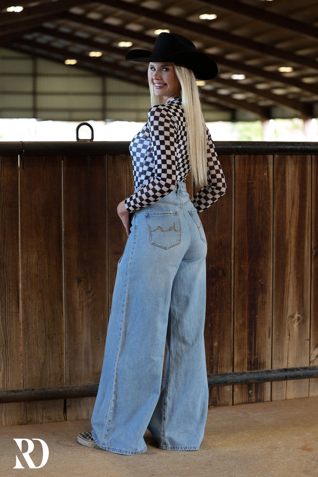 AVA WIDE LEG - LIGHT WASH