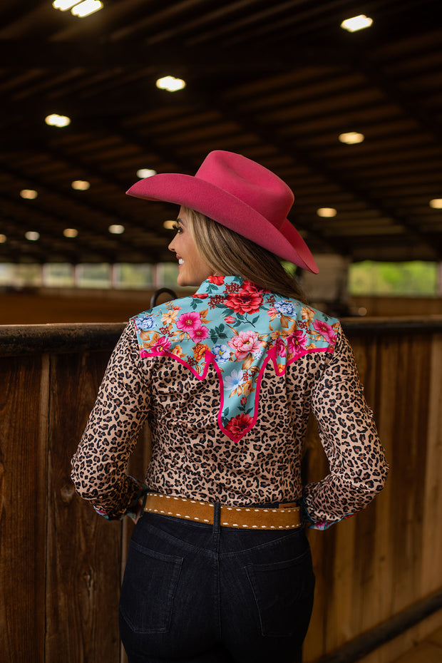 LEOPARD & BLOOM VINTAGE PERFORMANCE RODEO SHIRT