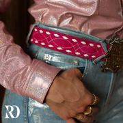 LIGHT ROSE SPARKLE PERFORMANCE RODEO SHIRT