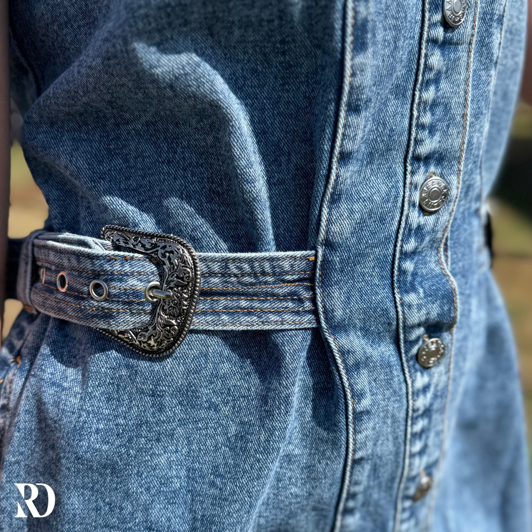 LORETTA BELTED DENIM