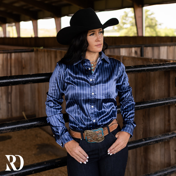 MELANIA SATIN PERFORMANCE RODEO SHIRT