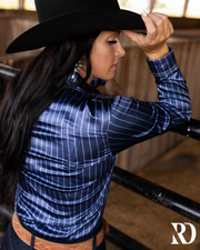MELANIA SATIN PERFORMANCE RODEO SHIRT