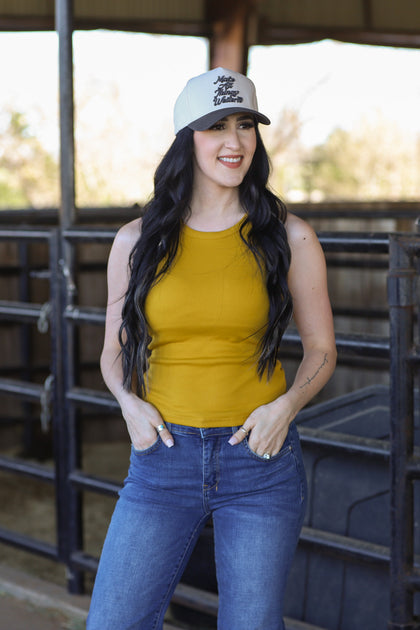 RIBBED ALL-IN-ONE TANK | MIMOSA – Ranch Dress'n