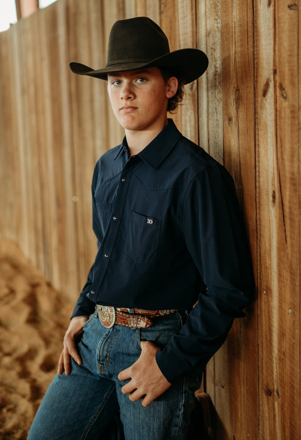 NAVY MEN'S BREEZE PERFORMANCE SHIRT