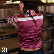 PIPER AZTEC SATIN MESH PERFORMANCE RODEO SHIRT