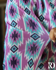 PURPLE CASSIDY MESH SLEEVE PERFORMANCE RODEO SHIRT