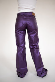 SIGNATURE TROUSERS - PURPLE METALLIC