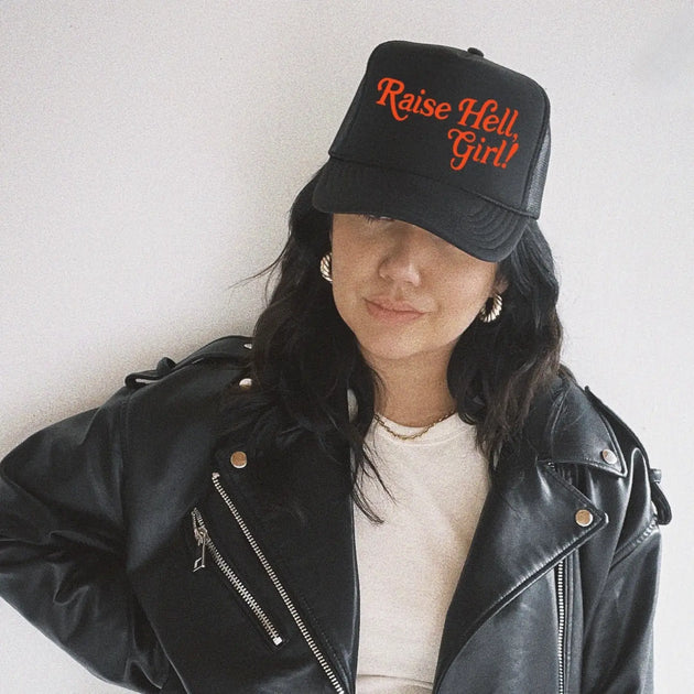 RAISE HELL, GIRL FOAM TRUCKER | HAT – Ranch Dress'n