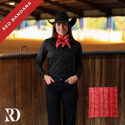 RED BANDANA WILD RAG