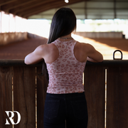 RIBBED ALL-IN-ONE TANK | ROSE LEOPARD