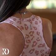 RIBBED ALL-IN-ONE TANK | ROSE LEOPARD