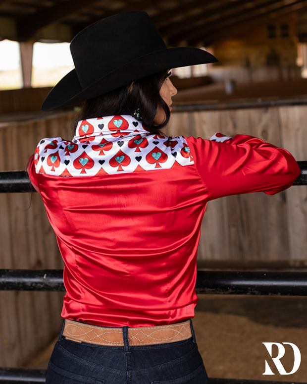 SPADES SATIN PERFORMANCE RODEO SHIRT