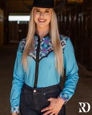 STAMPEDE AZTEC PERFORMANCE RODEO SHIRT