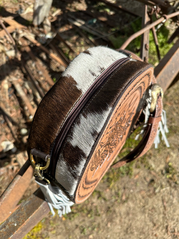 THE BUCKING LEATHER TOOLED CANTEEN | BAG