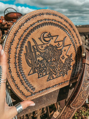 THE BUCKING LEATHER TOOLED CANTEEN | BAG