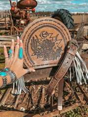 THE BUCKING LEATHER TOOLED CANTEEN | BAG