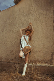 THE BUCKING LEATHER TOOLED CANTEEN | BAG