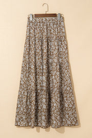 THE HANNAH FLORAL SATIN MAXI SKIRT