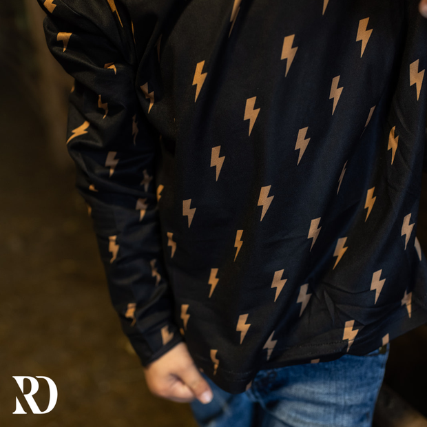 TODDLER HOODED SHIRT | THUNDER BOLT