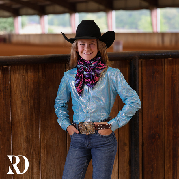 *YOUTH* ICE BLUE SPARKLE PERFORMANCE SHIRT