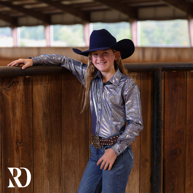 *YOUTH* PERIWINKLE SPARKLE PERFORMANCE SHIRT