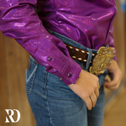 *YOUTH* PURPLE SPARKLE PERFORMANCE SHIRT