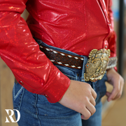 *YOUTH* RED SPARKLE PERFORMANCE SHIRT