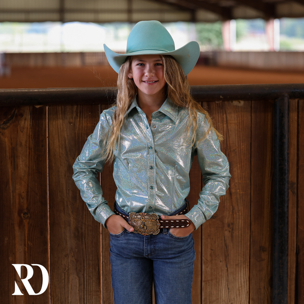 *YOUTH* SEAFOAM SPARKLE PERFORMANCE SHIRT