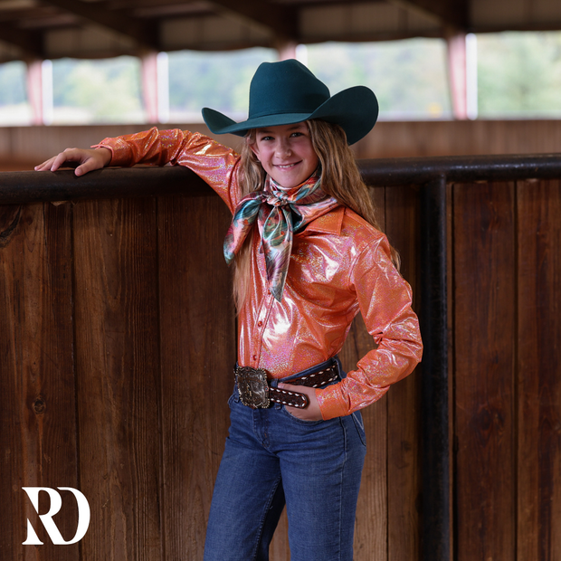 *YOUTH* TANGERINE SPARKLE PERFORMANCE SHIRT