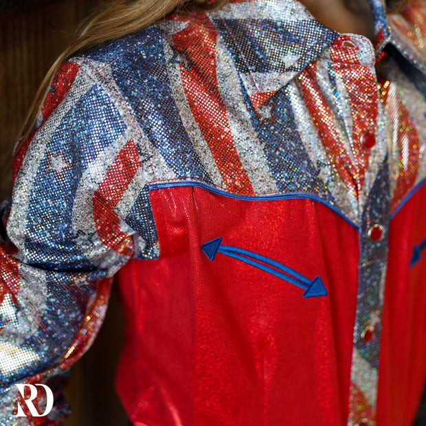 *YOUTH* AMERICAN BLAZE SPARKLE PERFORMANCE SHIRT