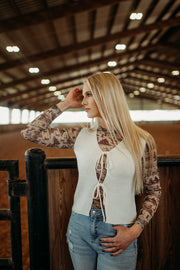 AMAYAH LACE UP TIE | TOP