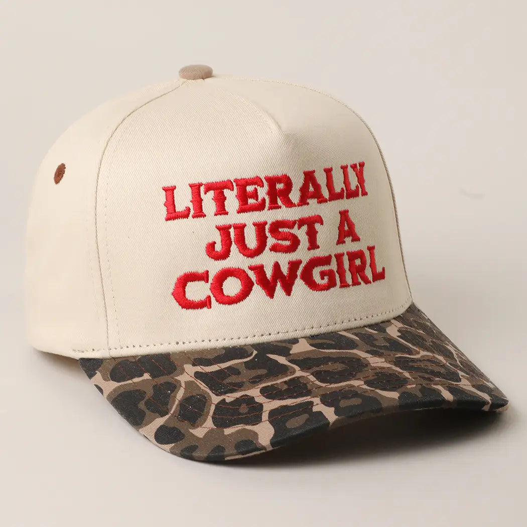 LITERALLY JUST A COWGIRL TRUCKER | CAP – Ranch Dress