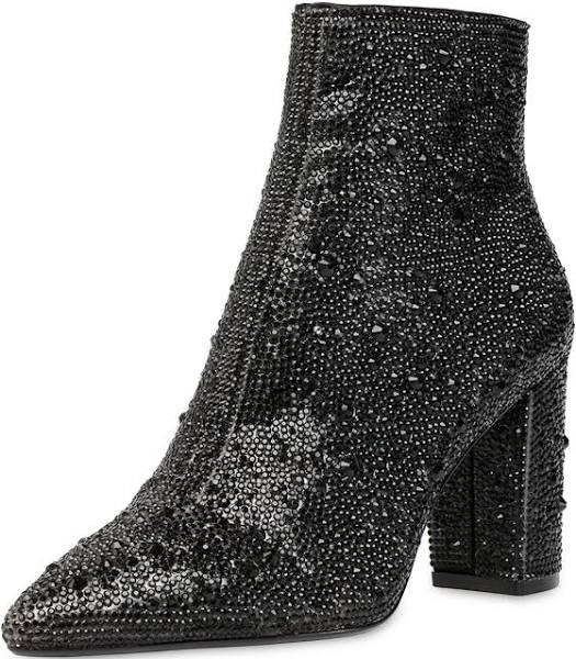 BETSEY JOHNSON CADY BLACK | RHINESTONE BOOTIES