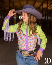 *YOUTH* DAISY DAYS PERFORMANCE RODEO SHIRT