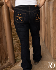 BARREL POCKET BOOTCUT - DARK WASH